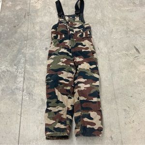 Walls Kids Camouflage Bib Overalls in Green, Brown, Black